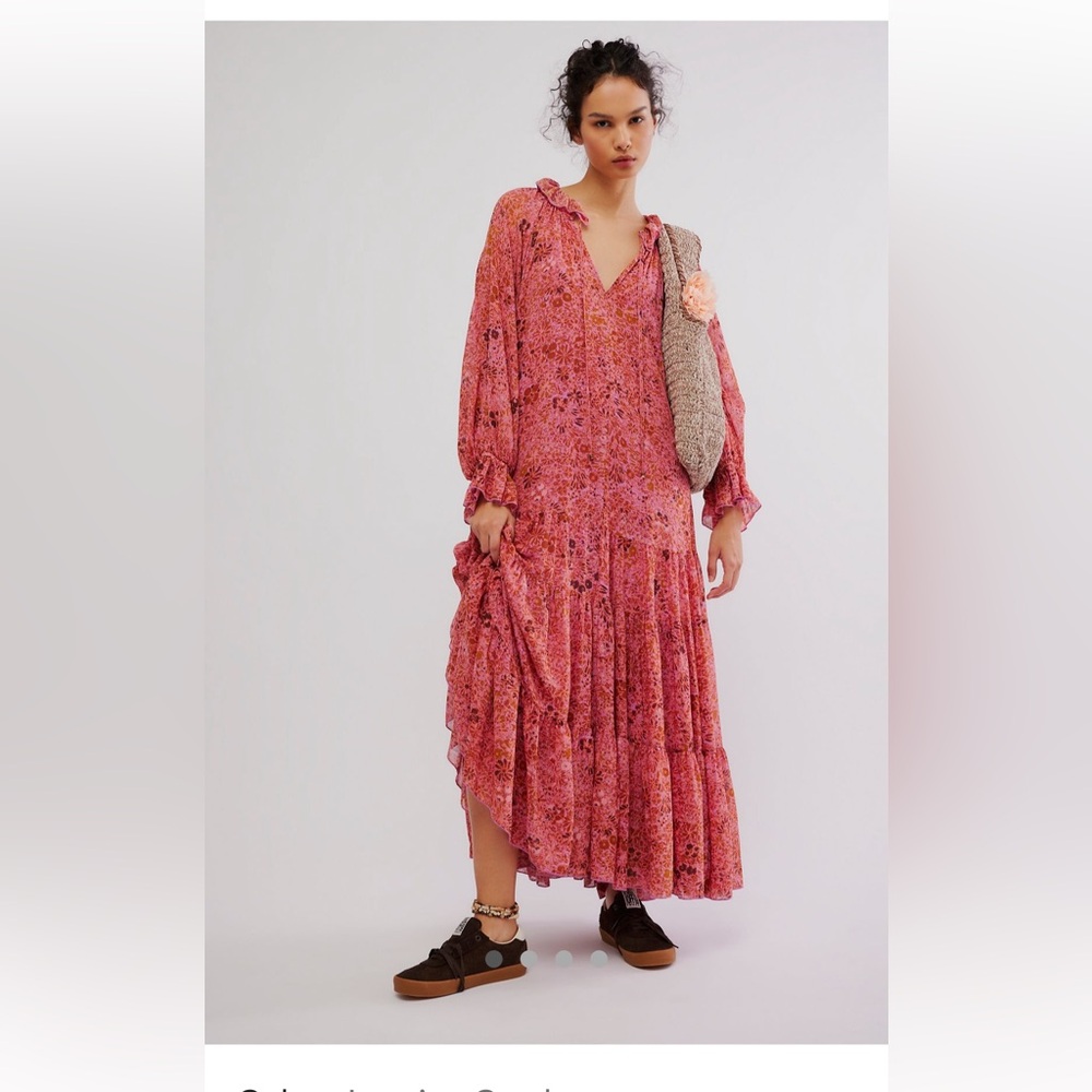 NWOT Free People feeling groovy Maxi dress - Picture 4 of 13